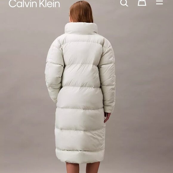 Calvin Klein Long Down Puffer Jacket sz XL - Picture 12 of 12